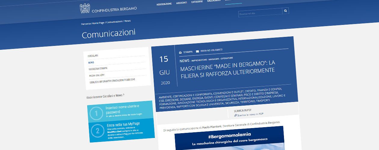Maglificio Ghidotti e Confindustria Bergamo