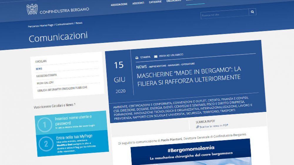 Maglificio Ghidotti e Confindustria Bergamo